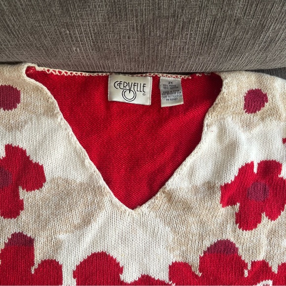 Vintage flower knit sweater - Picture 2 of 4